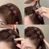 Molans Fashion Round Rhinestone Braided Flocking Hairpin Hair Hoop Broken Hair Clip Women Fixed Headband Lazy Hair Accessories