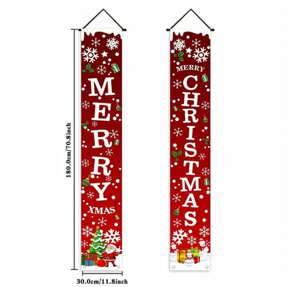

2026 New Year Christmas Door Banner - Hanging Wall Sign for Holiday Party Decoration & Gift