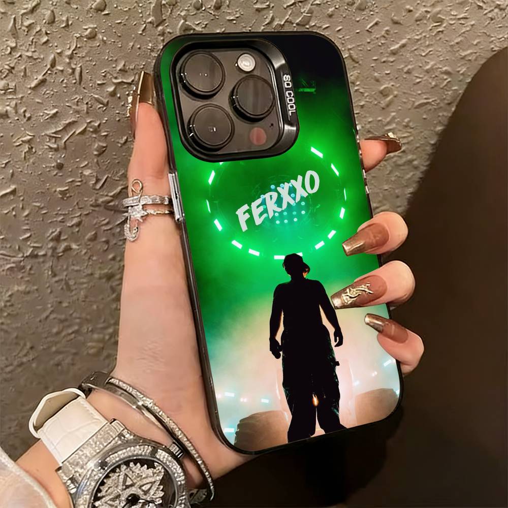 

singer Feid Ferxxo SlXDO Phone Case For iPhone 17,16,15,14,13,12,11 Plus,Pro Max,XS,Colorful Silver Black Cover iPhone12