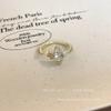 Gold Sliver Paved Diamond Universal Cuff Rings For Women Copper Inlaid Rhinestone Finger Accessory