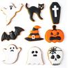 Halloween Cookie Cutters Set,9 Piece Stainless Steel Metal Halloween Cookie Cutters Shapes - Pumpkin, Ghosts, Bat, Black Cat, Witch's Hat, Skull,