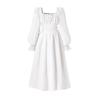 Mädchen Modisches Kleid 2025 Herbst Kinder Quadratischer Ausschnitt Süße Puffärmel Raffinierte Taille Großer Schwung Prinzessinkleid