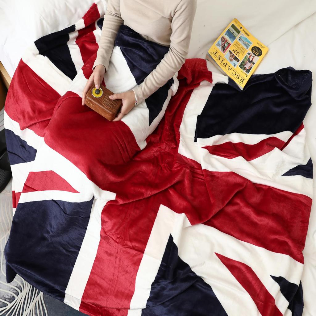 Coperta in Flanella Union Jack Coperta Divano Ufficio Coperta per Riposo