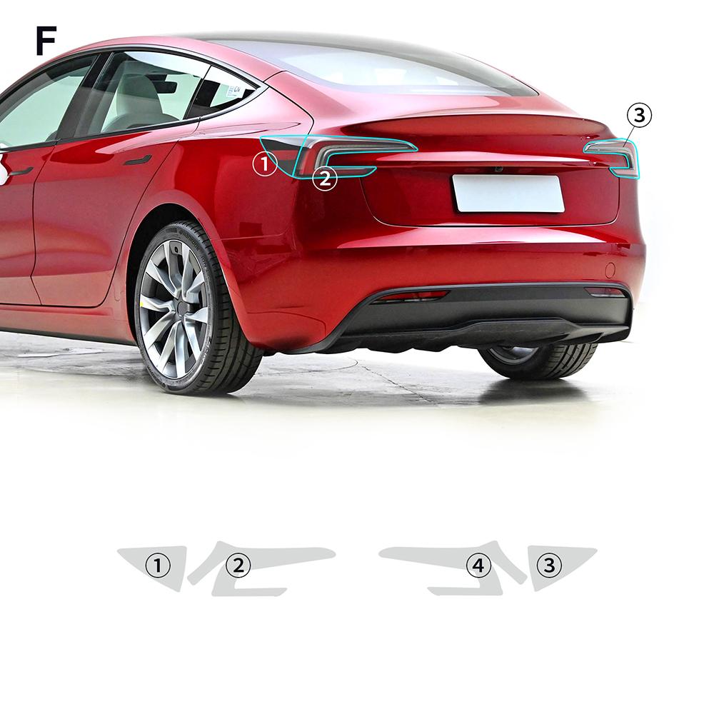 Pre-cut PPF Car Headlight Protective Film TPU For Tesla Model 3 Y X S - Rearview Mirror Transparent Scratch Resistant