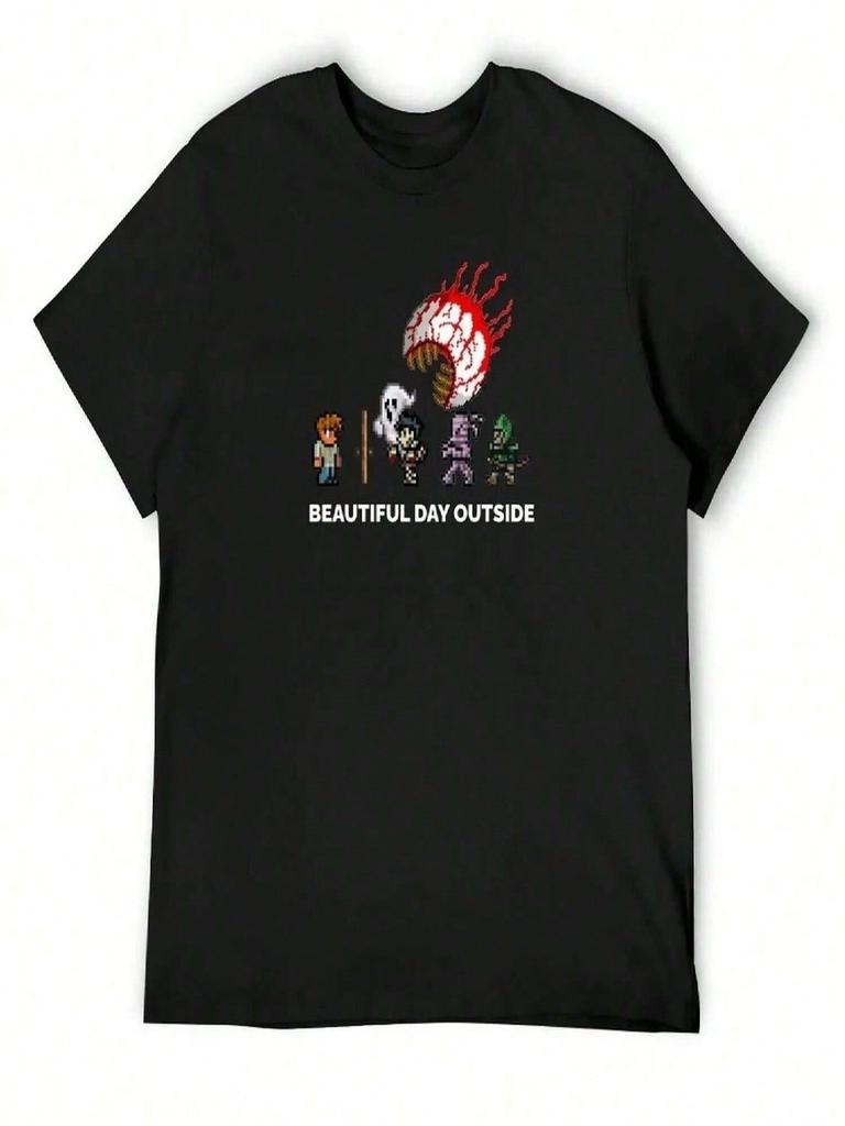 Maglietta Divertente Design Terraria Cotone Uomo Magliette Uomo Maglietta Oversize Magliette Pesanti Per Uomo
