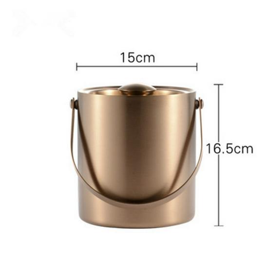 3L Stainless Steel Double-Layer Insulated Ice Bucket & Creative Beer/Wine Barrel Lunch Box