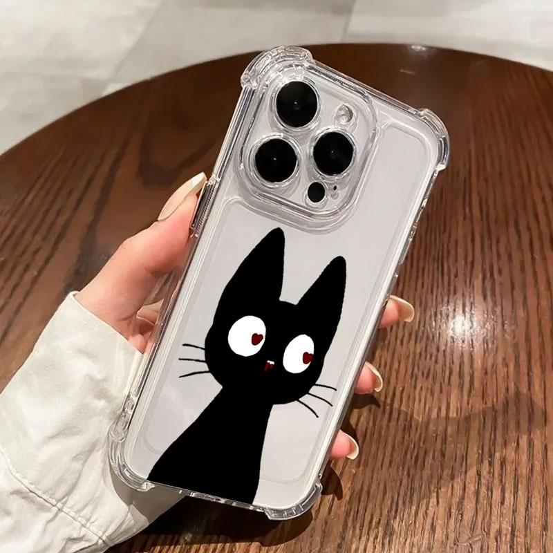 

Lustful Black Cat Love Phone Case For Samsung Galaxy A57 A56 A36 A37 A55 A54 A52 A35 A34 A17 A16 A15 A07 A06 5G Soft Clear Cover Galaxy A06(4G)