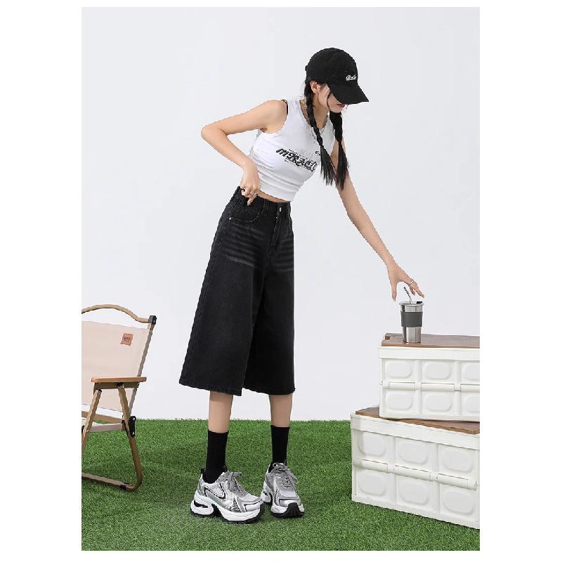 Women's Jeans 2026 Summer New Loose High-Waisted Light-Colored Straight Wide-Leg Pants