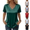 Womens Spring Tops V Neck Short Sleeve Summer Shirts for Women Relaxed Fit Womens Summer T Shirts Soft Fabric Tshirts Shirts for Women