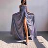 European and American New Women's Suspender Backless Sexy Flash Deep V Party Banquet Evening Dress Dress