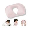 Neck Pillow Compact Airplane Pillow Nap Pillow Useful Goods for Office, Home Rest, Overseas Travel Air Pillow Neck Pillow (Pink)