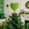 Valentines Tree Topper 3D Heart Shape Velvet Romantic Decoration Flocked Tree Topper For Holiday Christmas Daily Home Indoor