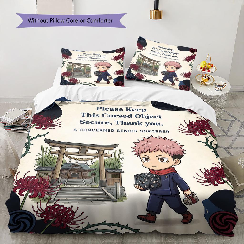 Jujutsu Kaisen Soft Duvet Cover Child's Bedding Set,Extra Large Size Birthday Gifts Various Sizes Available -HE201