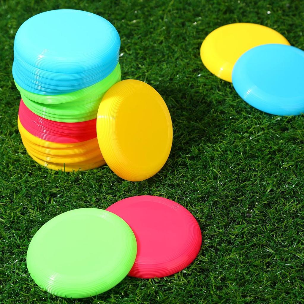 Hiboom Kids Flying Discs 3.4 Inch Mini Classic Flying Disks Bulk Soft Flyer Toy for Outdoor Pets Dog Yard Lawn Games Party Kindergarten Teaching
