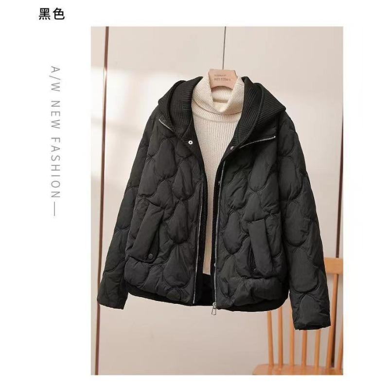 Women S Short Hooded Thick Cotton Padded Coat Loose Fit Winter Ladies Outerwear