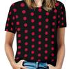Summer Vintage Polka Dot 3D Print Women's T-Shirts Women's Casual Short Sleeve T Shirt O-Neck Tees Harajuku Tops Female Clothing