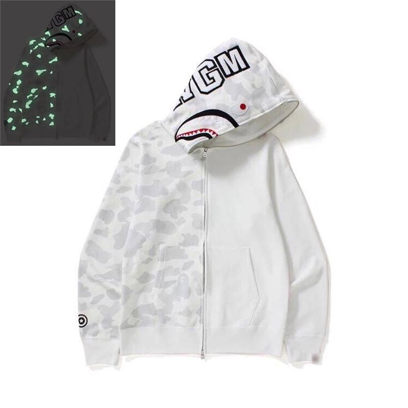 Trendy APE Hooded Sweatshirt - Shark Camouflage Zipper Jacket, Parent-Child Version