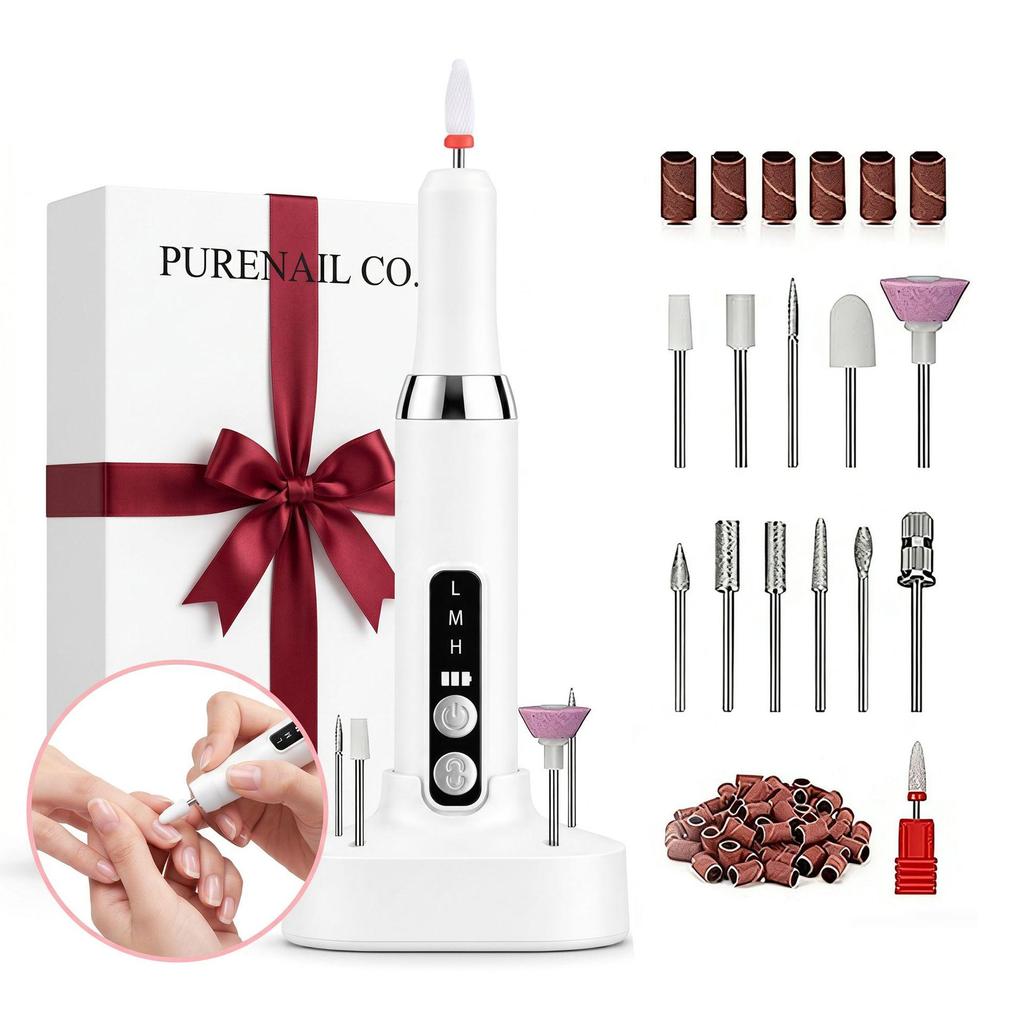 Portable Rechargeable Nail Grinder & Polisher Set - 1.8W Pen-Style Tool for Manicure & Dead Skin Removal