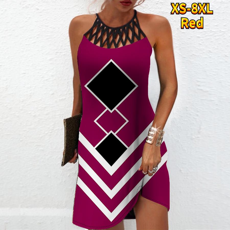 Летнее модное сексуальное платье без рукавов — фото 10