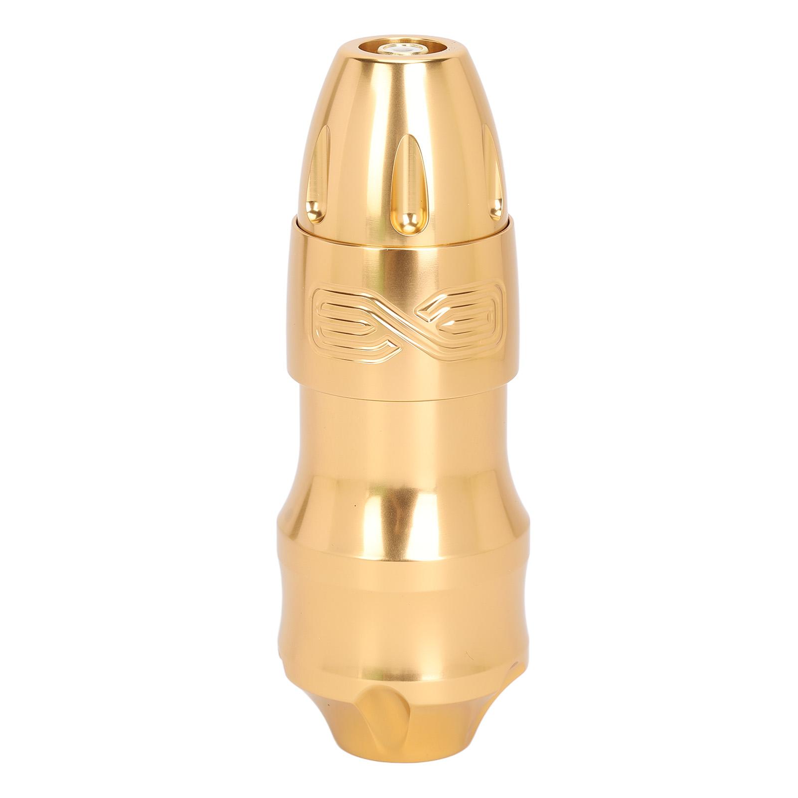 

Беспроводная ручка для татуировки, двойной аккумулятор, ход 4 мм, интерфейс RCA, лайнер, шейдер, ротационная машина для татуировки золотой