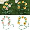Soft Knitted Flower Hairband Adjustable Headwrap For Sensitive Scalp Beach Wedding Or Daily Use