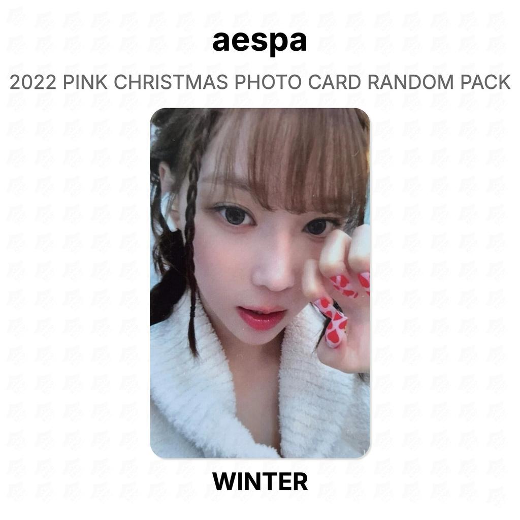 aespa 2022 PINK CHRISTMAS PHOTO CARD RANDOM PACK Official Photocard