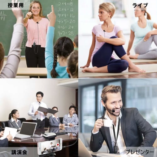 Alvoxcon TG110 Wireless Microphone, Headset, Lapel Microphone, Wireless UHF Clip-on Microphone, for Video Recording, Recording, Loudspeaker, Camera, S