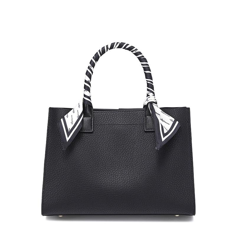 

Bag women s new tote bag first layer cowhide handbag women s simple and versatile shoulder bag чёрный