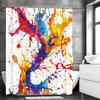 Abstract Splash Art Shower Curtain, Bathroom Decorative Shower Curtain, Waterproof Shower Curtain with Hooks