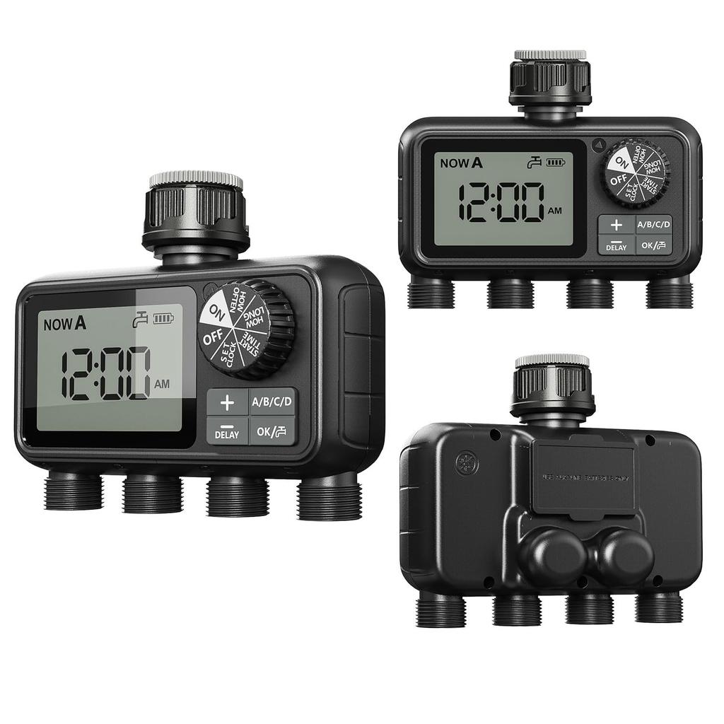 2025 New Automatic Watering Timer with Sprinkler 4 Invoice Plant Watering Watering Indoor Plant Potted Plant Automatic Child Heavy Rain Manual