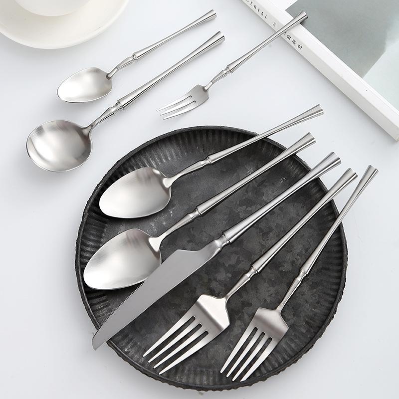 304 Stainless Steel Knife, Fork and Spoon Household Small Waist Tableware High-end Restaurant Western Tableware Steak Knife Red Wine