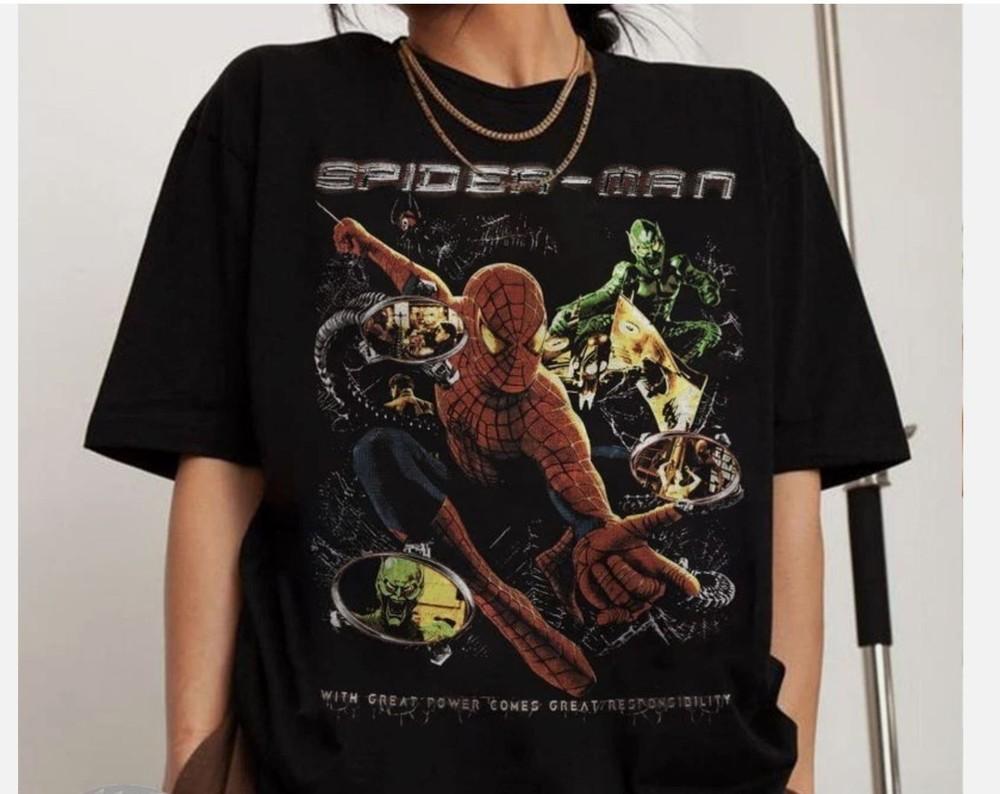 90039s Spider Man Homage TShirt SpiderMan Fan Tee Graphic TShirt reprint Unisex T-Shirt S