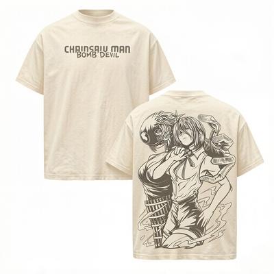 Kettensägenmann Anime Reze Teufel Cool Grafik T-Shirt Vintage Oversized T-Shirt Herren Kleidung Baumwoll T-Shirt