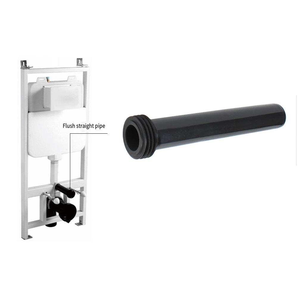 30cm Black Polypropylene Flush Pipe for Concealed Toilet Water Tank Manual Control Pipe for Wall Mounted Bidet Systems