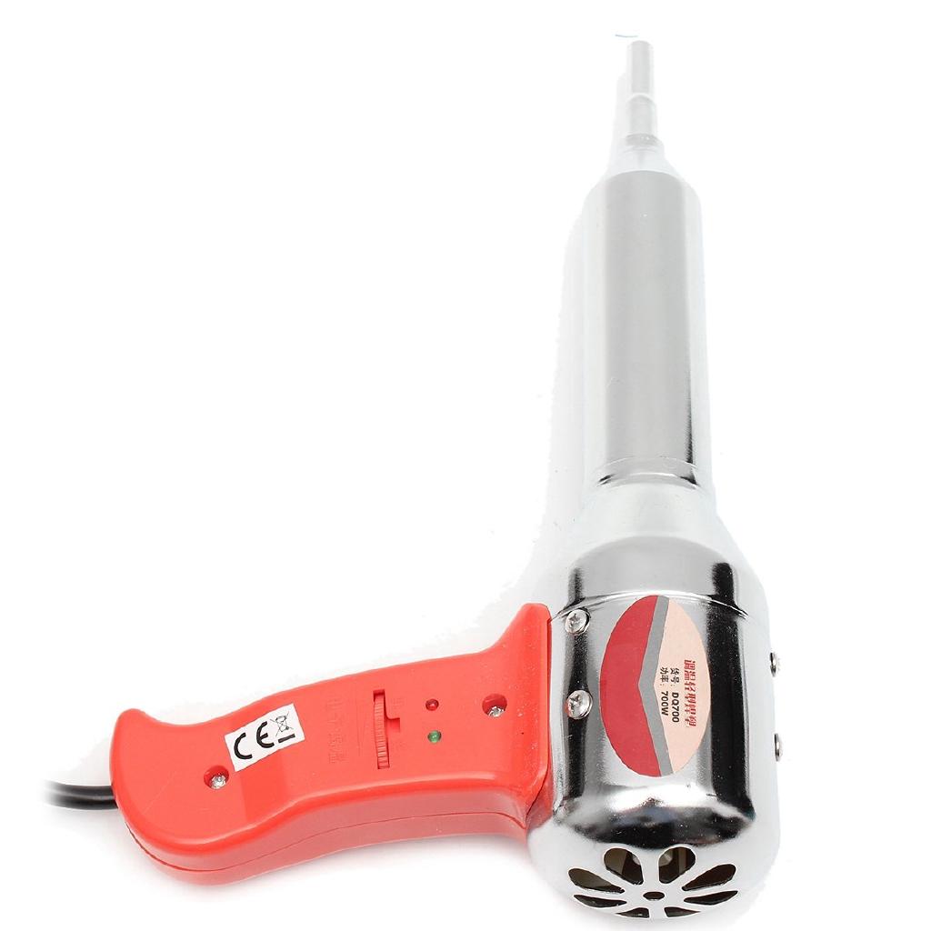700W AC 220-240V Red Plastic Hot Air Welding Gun Temperature Heat 100-450 Degree with Ceramic Heater
