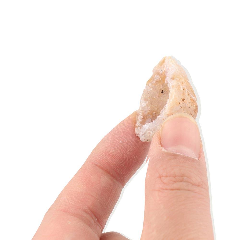 Steinkunst Natürliche Achat-Geoden DIY Geschnitztes Mini-Füllhorn Mineralerz Natürlicher Roher Rohstein Ornamente Erzproben