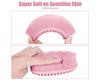 Silicone Body Scrubber, Soft Shower Brush for Exfoliating and Cleaning, Comfortable Face Skin Massage Tool (Pink)