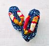 Takagi Fiber Panami Cloth Zori Kit Healthy Cloth Zori Made from Yukata Fabric Mixed Colors YW-54 Approx. 22-24cm