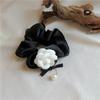 Temperament Women Girls Headwear Pearl Camellia Scrunchies Elastic Hair Rope Hair Circle Hair Bands
