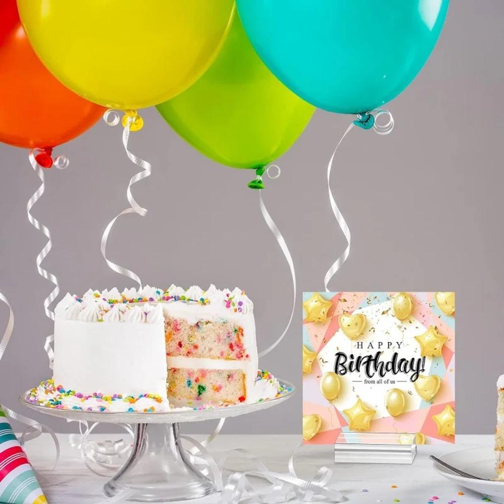 DIY Place Card Holder Blank Table Number Stands Transparent Sign Holder  Birthday Gift