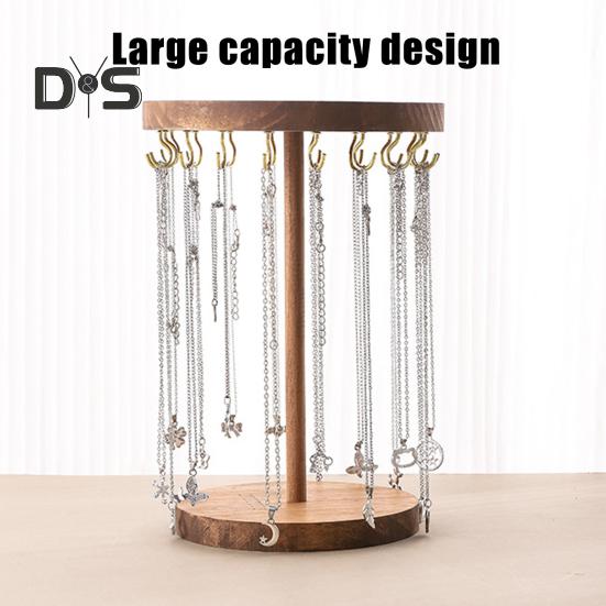 Stojan na náhrdelníky Organizér na šperky s háčky Dřevěná základna Organizér na čelenky Stojan pro vystavení pro dívky Náhrdelníky Náramky