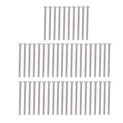 50 Piezas Tornillo de Cabeza de Queso Ranurado A2?70 Acero Inoxidable para Precisión Maquinaria Hogar M3M3x50