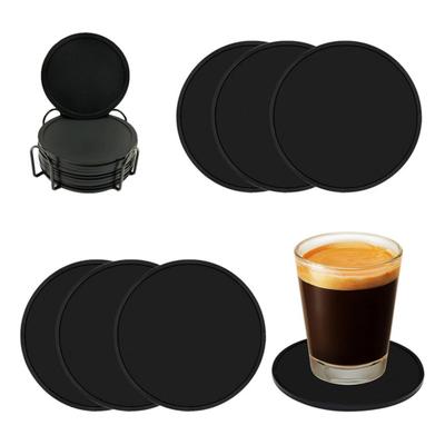 Silikon Untersetzer Set mit Halter Minimalistischer Getränkeuntersetzer für Tassen Bier Kaffee