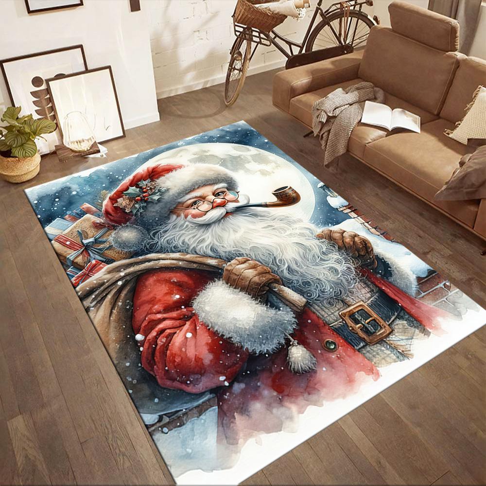 Christmas 319 Floor Rug Office Rug Perfect for Bedrooms Kitchen Entryway Balcony Antislip Carpet Decorate Offices Gift for Festivals