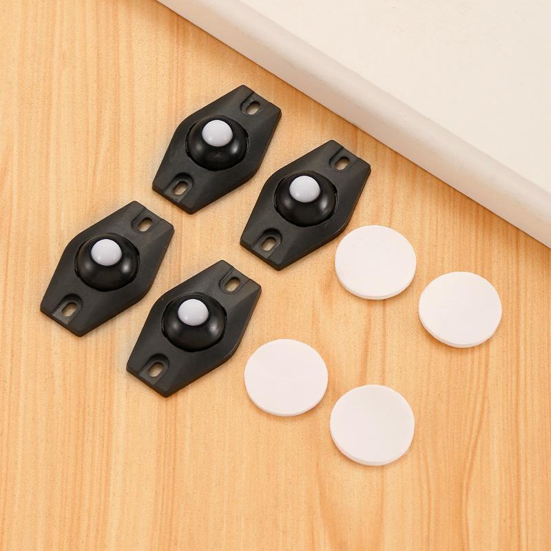 Adhesive Roller Wheels for Trash Can, No-Drill, 4-Pack Universal Base Accessory