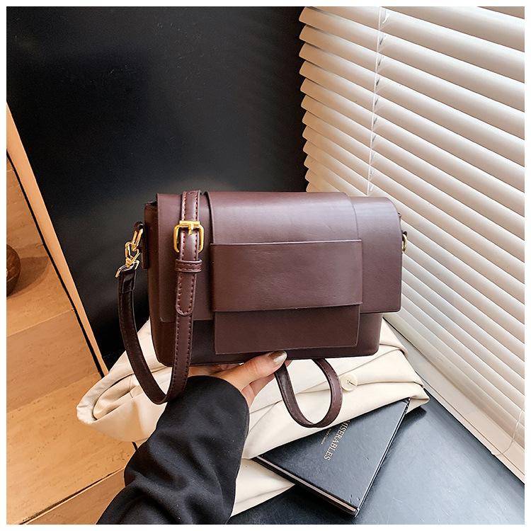 Crossbody Bag Neutral Soft Leather Woven Small Square Bag Tofu Bag Niche Design Single Shoulder Women's Bag