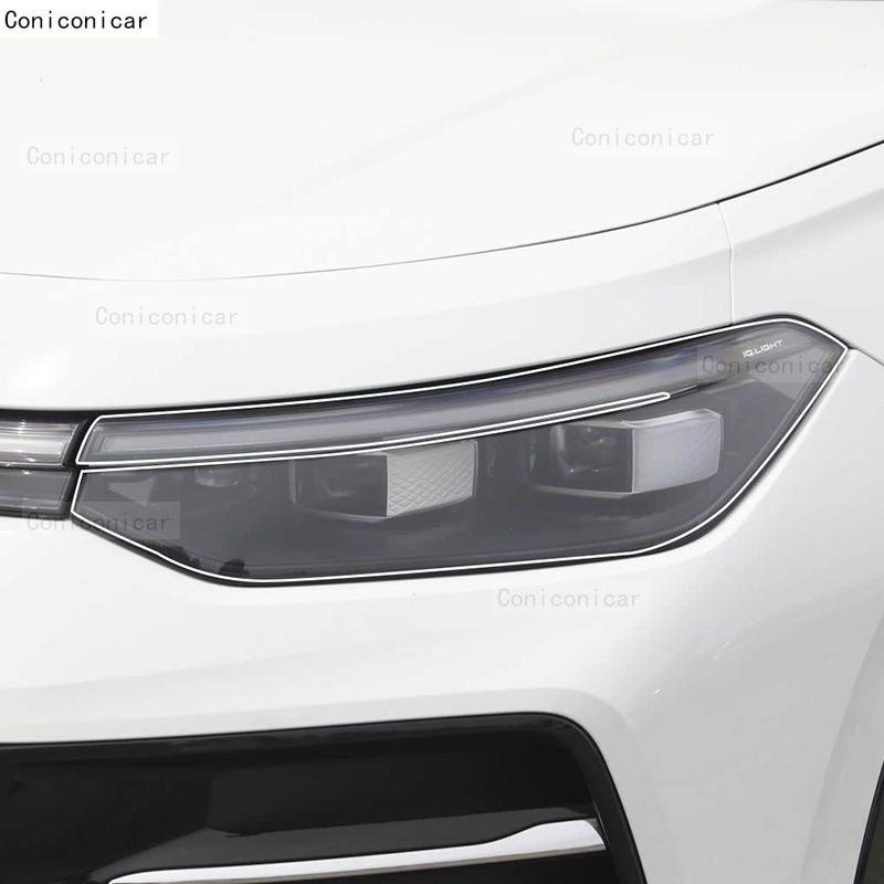 For Volkswagen Tayron 2025 Car Headlight Transparent TPU Protective Cover Film Front Light Tint Change Color