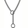 Gothic Punk Style Stainless Steel Heart And Circular Pendant Chain With Electroplating For Fashion