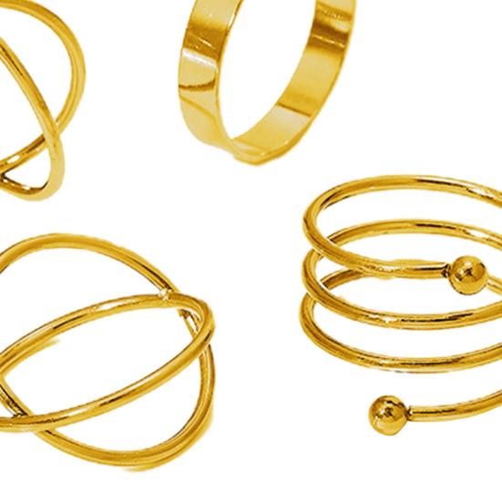 1 Set Inele de falangă Geometrice Punk Unisex Galvanizare Inele de deget de lungă durată