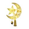 LED Christmas Tree Topper Star Moon Decoration Acrylic Xmas Ornament Energy Saving Shining Lamp Festive Home Room Decor